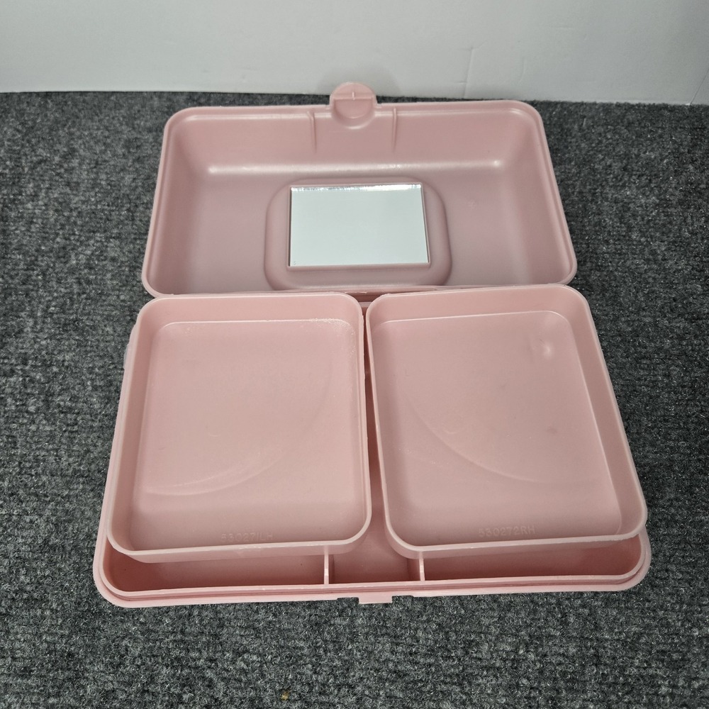 Caboodles Pretty In Petite Classic 2 Tier Makeup Case‎ W/ Mirror Pink  9x6x4 - Picture 5 of 7